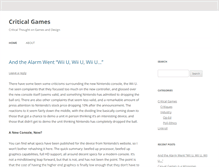 Tablet Screenshot of criticalgames.com